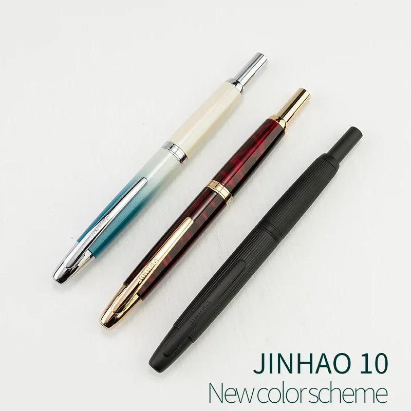 

Jinhao A10 Пресс Выдвижная перьевая ручка EF/F Перо для рук Польская матовая чернильная ручка с конвертером для письма Офисные школьные принадлежности PK A1