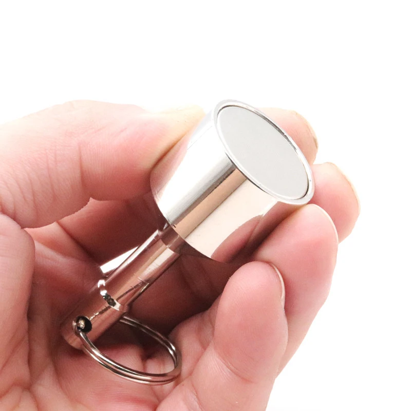 Neodymium Magnet Keychain Magnetic Weight Pendant Strong Magnetic Clasps Stainless Steel Magnet Ring