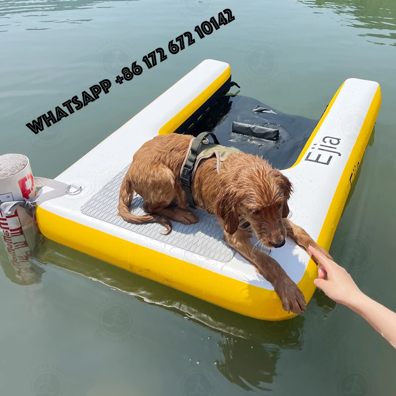 Best sellerInflatable Pup Plank Pet Ramp Plank Float Platform Dog Ramp Portable Dogs Water Play Toy
