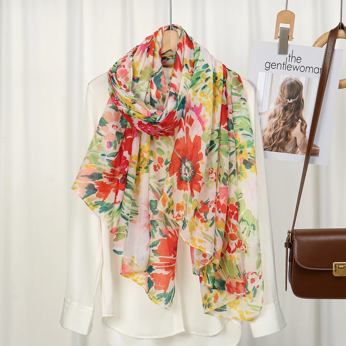 

Женский платок с принтом, длинная шаль, новый хлопковый вискозный шарф, хиджаб, бандана, исламский тюрбан, мусульманская повязка на голову, платок 190*90 см