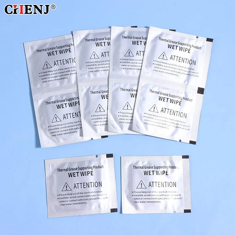

✉10/20PCS New Thermal Paste Remover No Impurities Thermal Compound Cleaning Wipes For CPU GPU Heatsink Thermal Paste