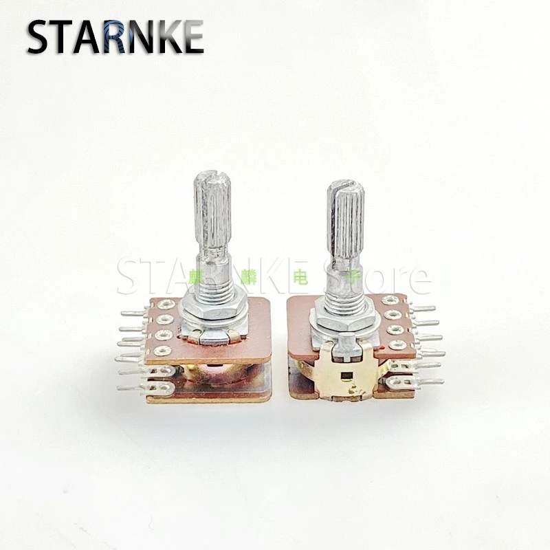 2PCS 16 Type B1M Double 8-step Power Amplifier Audio High And Low Volume Potentiometer With Tap And Other Sounds
