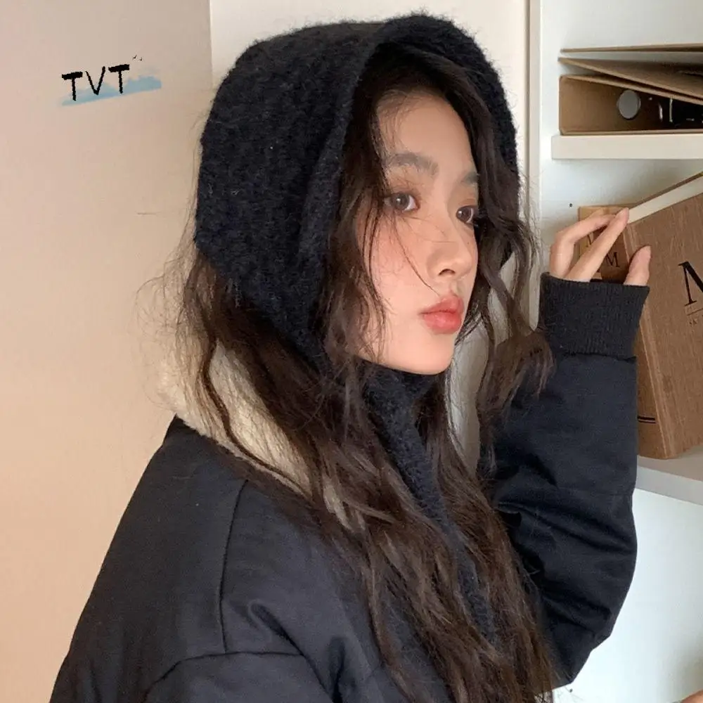 Trendy Thickening Wool Strappy Ear Muff Solid Color Windproof Earlap Warmer Keep Warm Handmade Ear Protection Strap Casual Wear