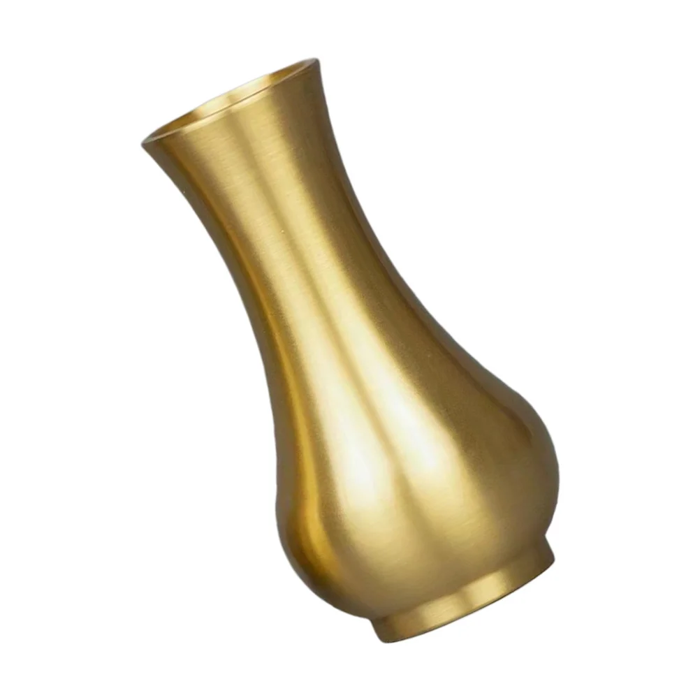

1Pcs Small Brass Vase Creative Desktop Flower Holder Thickened Base Stable Household Flower Arrangement Container
