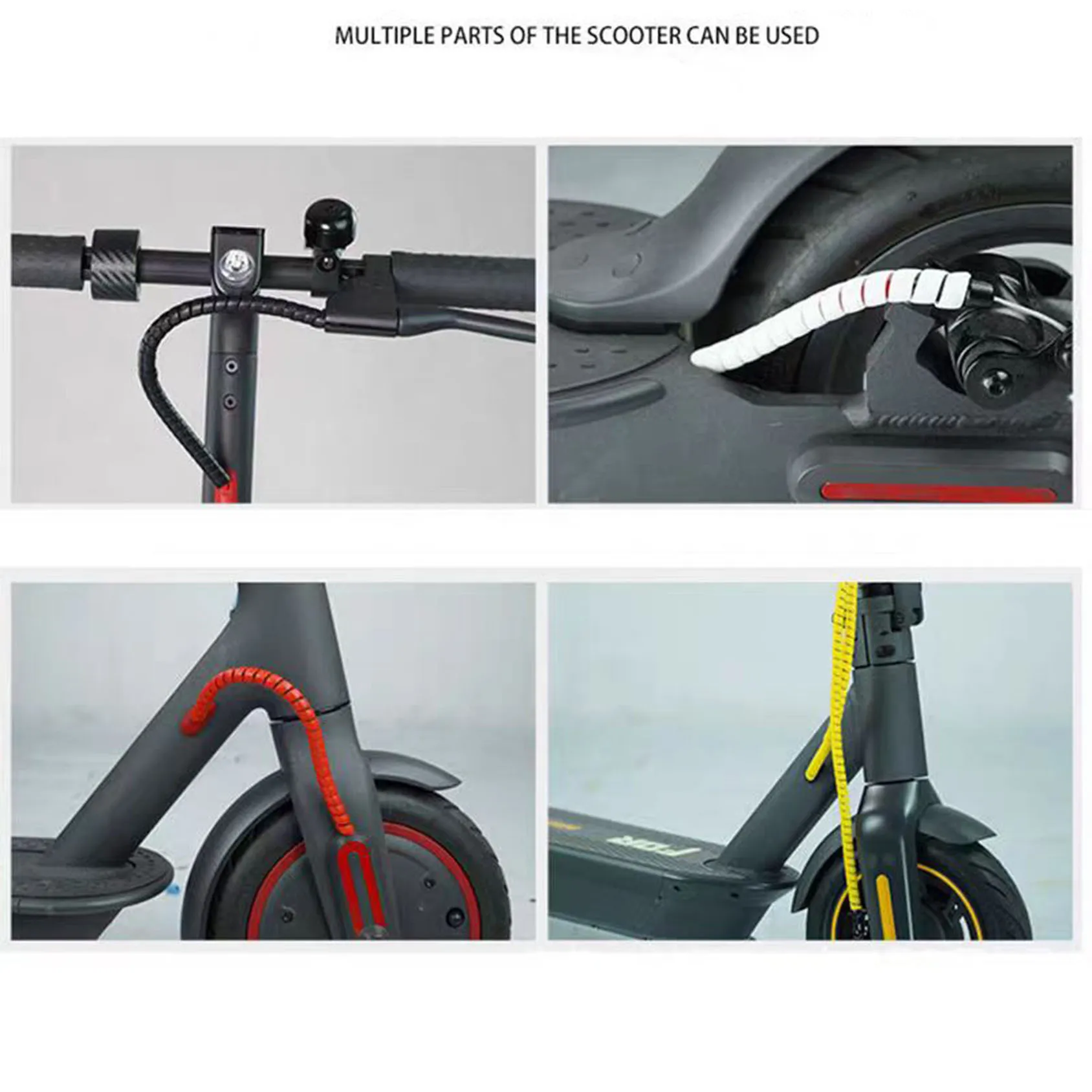 2M Spiral Cable Sleeve, , Cable Sheath, Scooter Cable Protection, Sleeved Cable, Suitable for Electric Scooters, Bicycles, etc