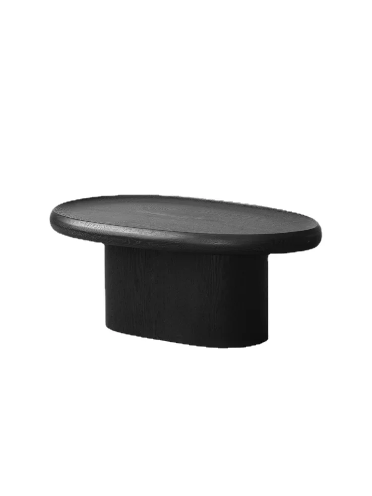 

YY Retro Black Oval Tea Table Chic Silent Style Shaped Coffee Table