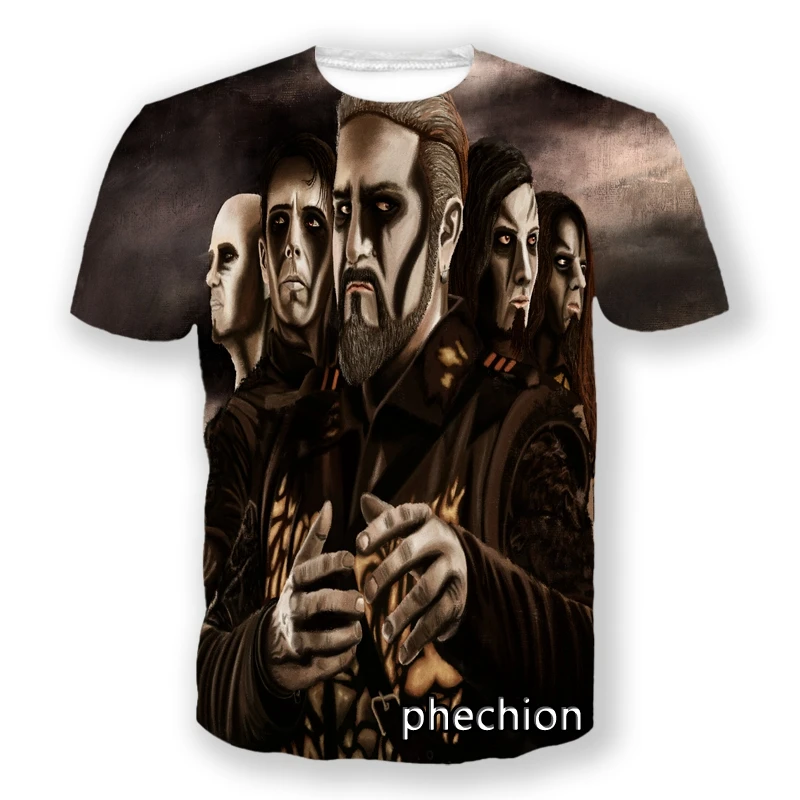 

phechion New Fashion Men/Women Powerwolf 3D Printed Short Sleeve Casual T Shirt Sporting Hip Hop Summer Tops L74
