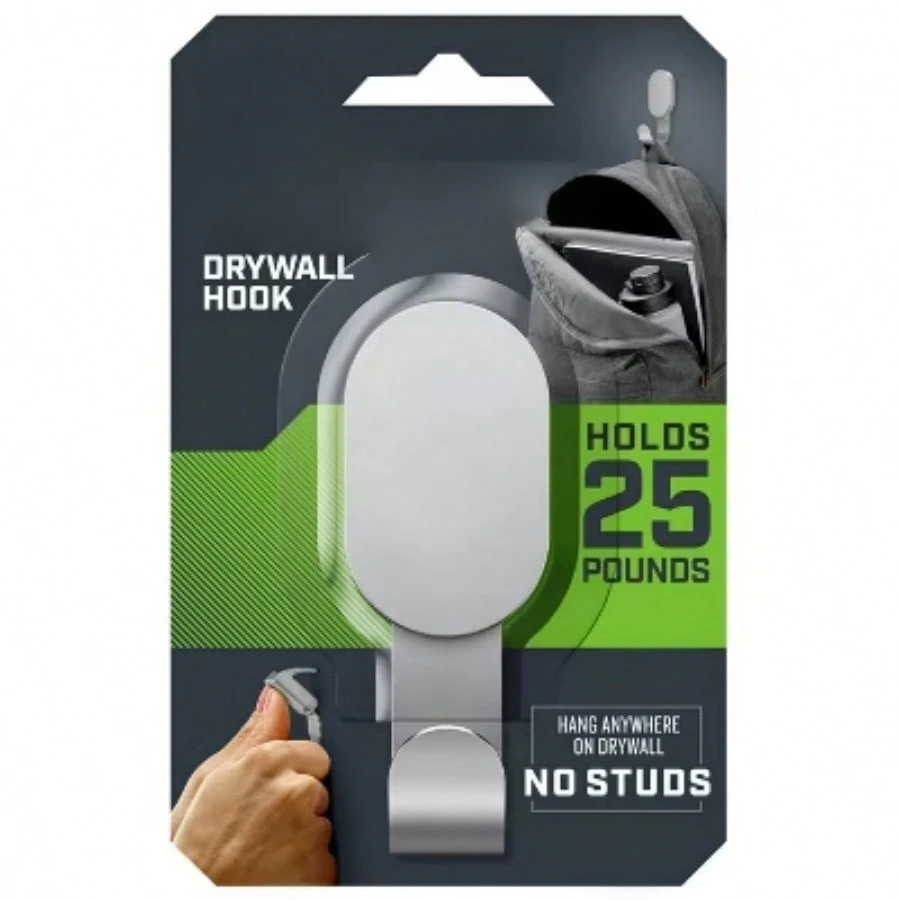 

Серебряные крючки 25 фунтов: стальные клейкие крючки, 1 упаковка, белые, не требуются инструменты, без шпилек — повесить в любом месте на гипсокартоне.