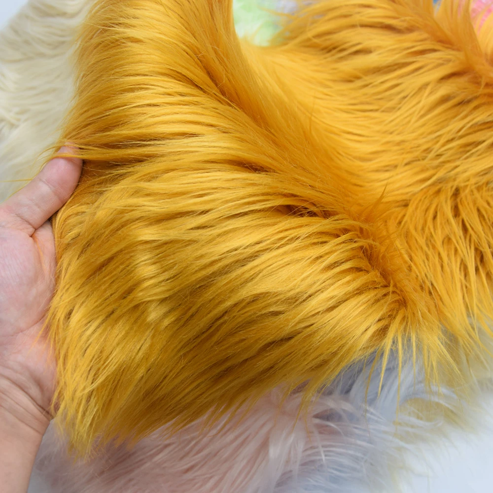 ZYFMPTEX 8cm Sewn Mink Fabric Long Plush Decoration 160x100cm Non Elastic DIY Doll Filling Sales Artificial Fur Polyester Fiber