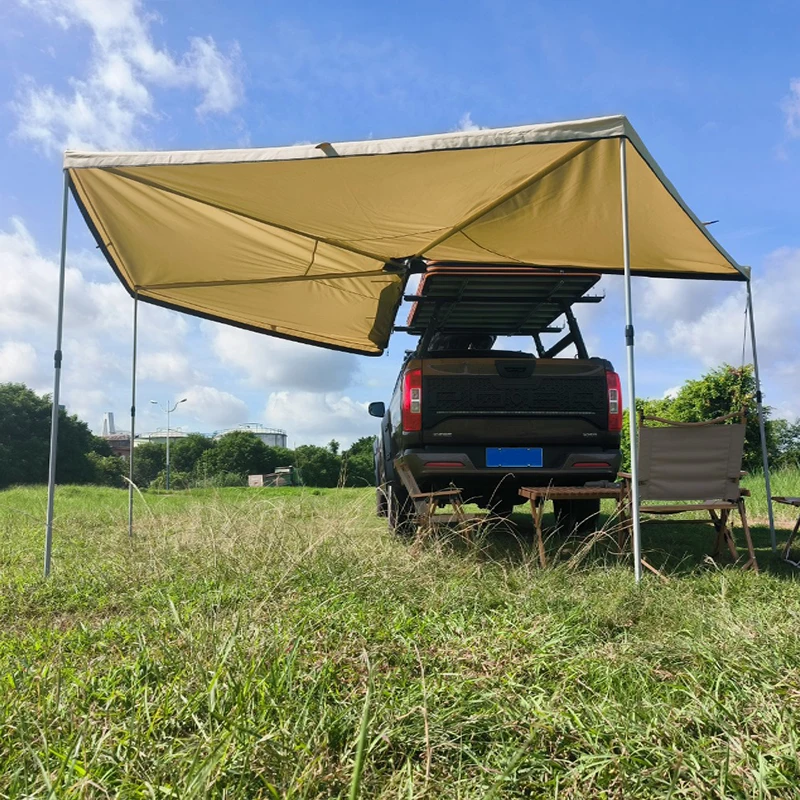 Hot sale outdoor 4x4 car side awning free standing suv roof awning waterproof 270 degree awning