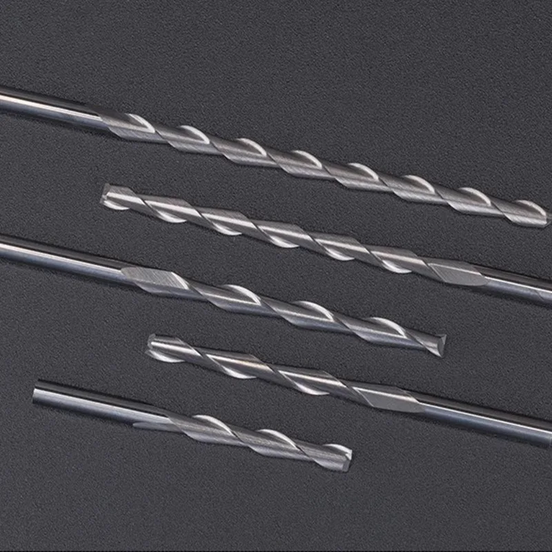 HUHAO 3.175 مللي متر عرقوب دوامة راوتر بت كربيد CNC راوتر النقش بت للخشب PVC 2 المزامير شقة حتى قطع نهاية مطحنة CNC بت أدوات