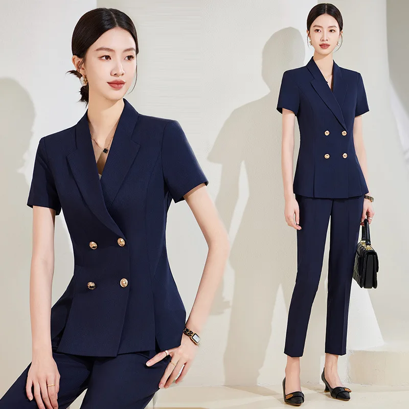 Business Suit Women's Summer Temperament Goddess Style Workplace Formal Wear Hotel Manager Jewelry Shop Workwear Workwear