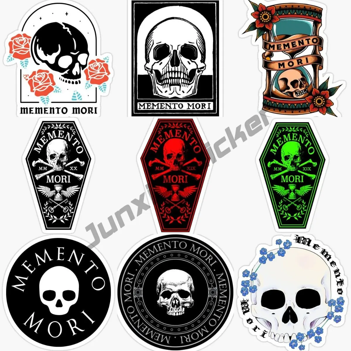 Memento Mori Stickers for Room Anime Car Kid Window Decor Wall Cute Art Laptop Living Room Bumper Home Water Bottles stickers