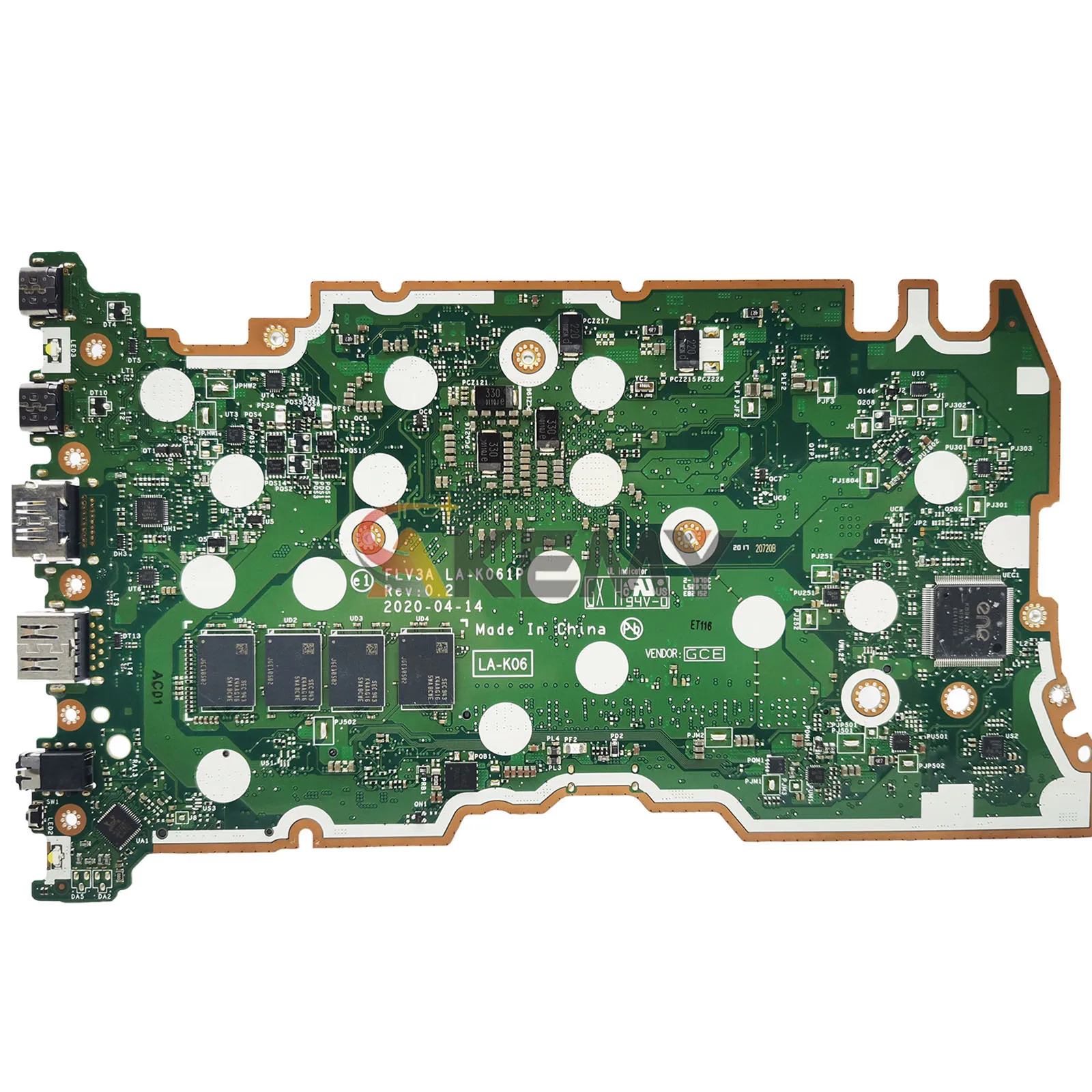 Scheda madre del computer portatile LA-K061P per Lenovo ThinkBook 14 G2 ARE 15 G2 ARE 14 G3 ACL con AMD R5 R7 CPU 8 GB di RAM 100% completamente testato