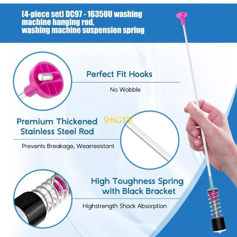96gf-4-個-dc97-16350u-ワッシャーサスペンションロッドアセンブリ-wa50r5400av-us-wa5451anw-xaa-wa54r7200aw-us-洗濯機用
