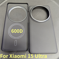 Carbon Aramid Fiber Magsafe Case for XIAOMI 15Ultra Cases Magnetic 600D Metal Ring Ultra-thin Aramid Fiber Cover