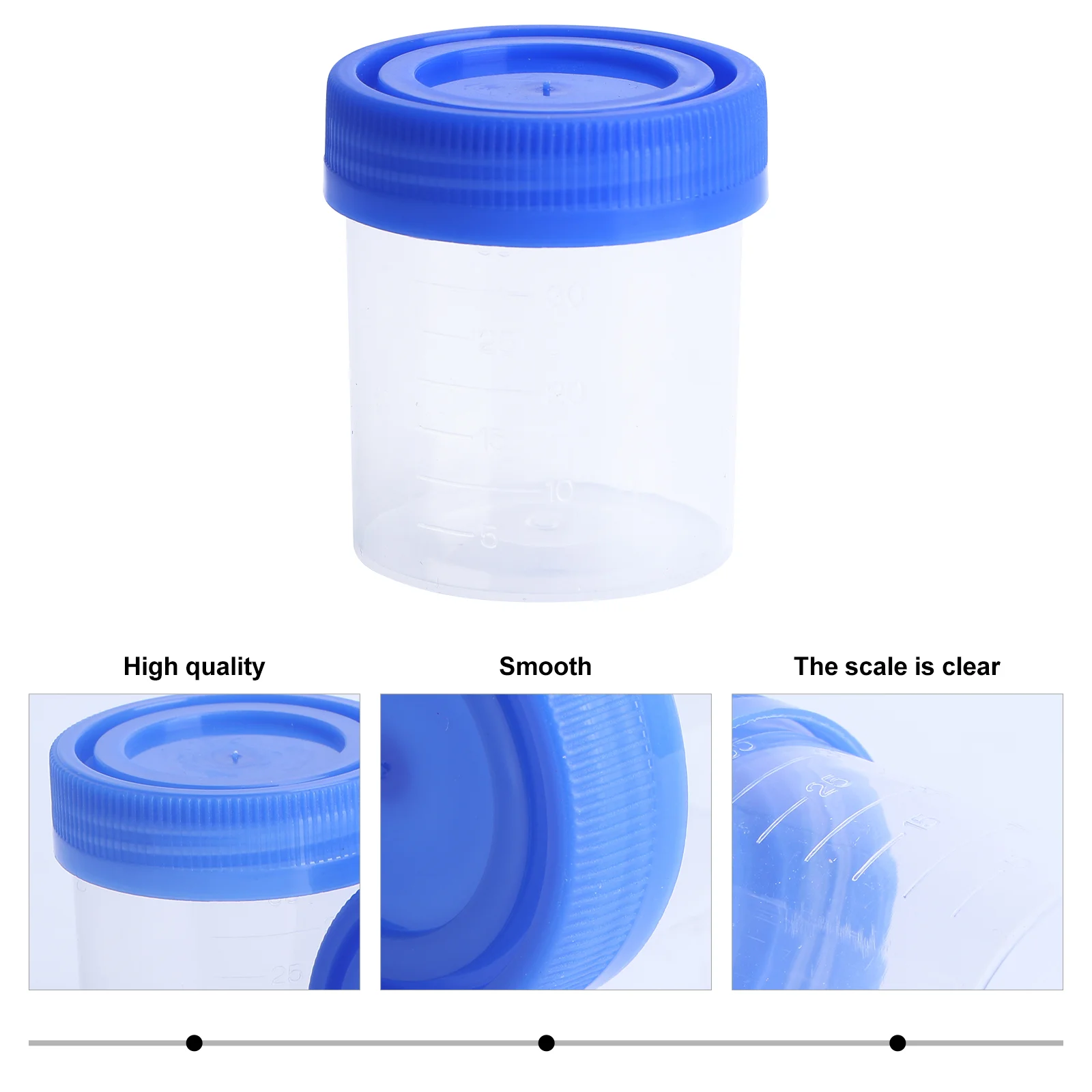 50 Pcs/1 Urine Specimen Cups with Lids for Testing Container Cover Sample Sampling