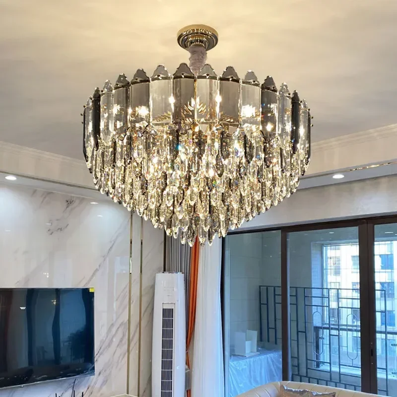 Luxury Crystal Chandelier Atmosphere Living Room Light Post Modern Bedroom Kitchen Light Dining Room Pendant Lightsart Luxury