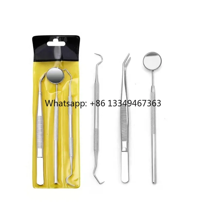 

In Stock High Quality 3 in 1 Kit Examination Kit Mouth Mirror Tweezer and Probe Surgical Instrument Kit Hot Sale