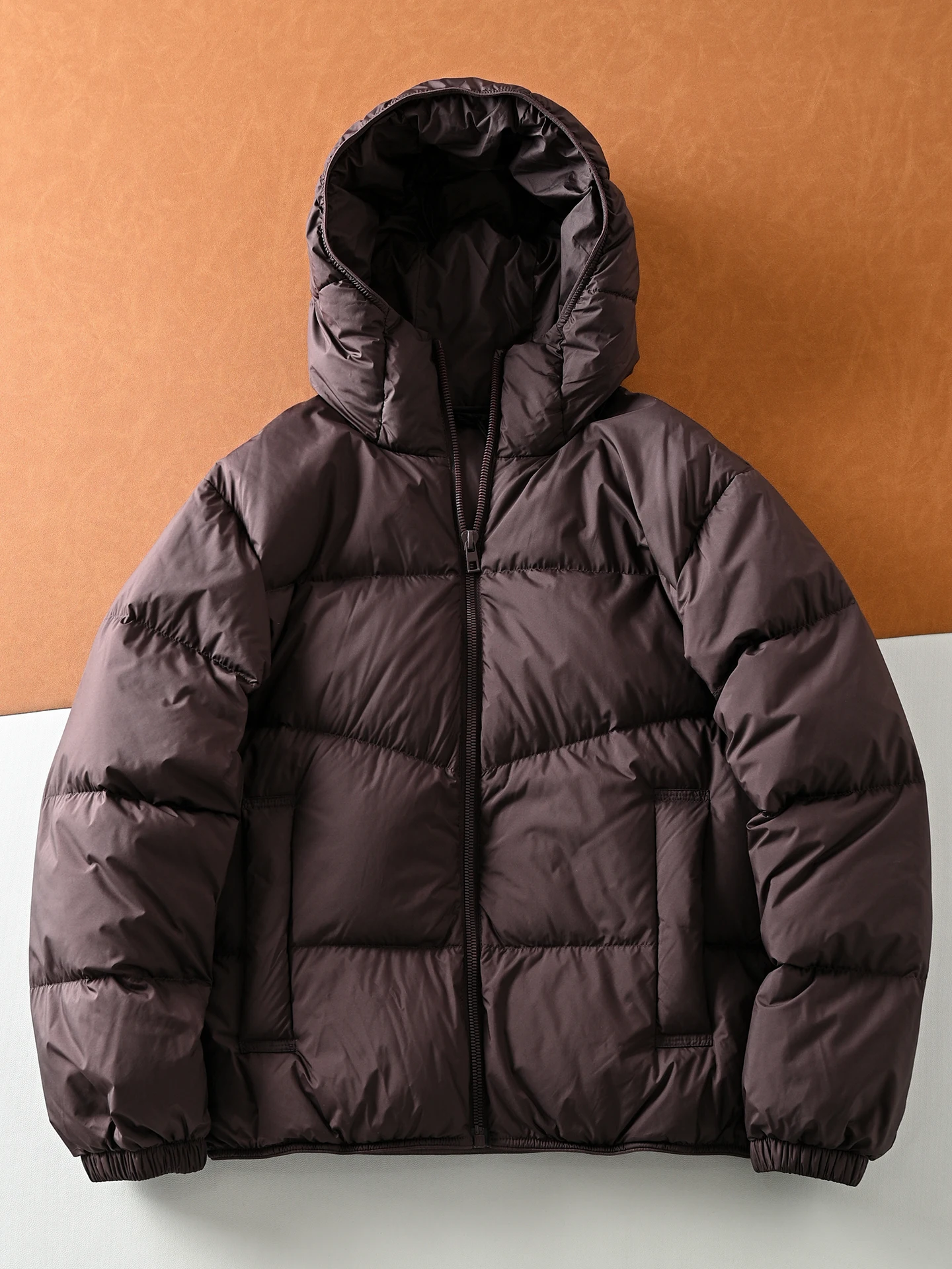 

Men's Loose Fit ort Hooded down Jaet 90% White Du down Bread Sle Outerwear Faionable Versatile Men's Puffer Coat