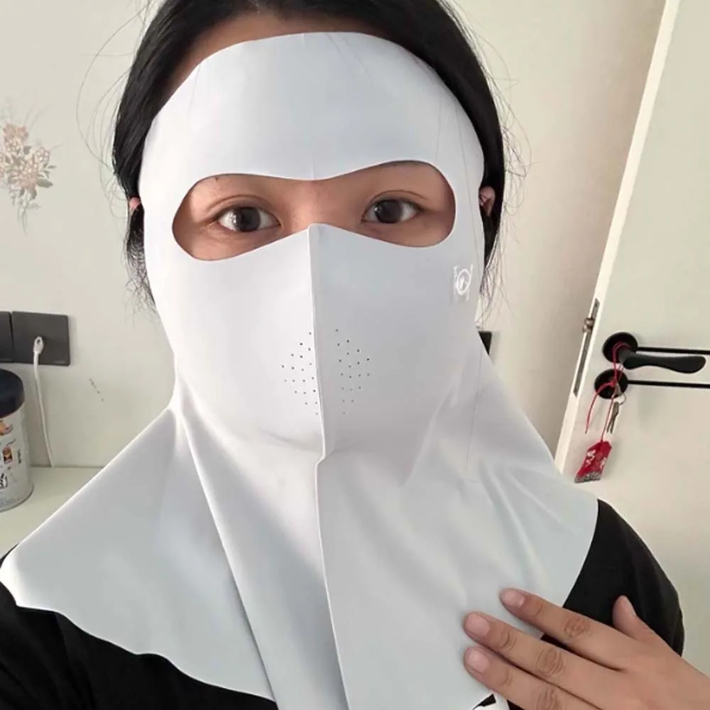 

Traceless UPF50+ Sunscreen Mask Elastic Breathable UV Protection Mask Neck Shawl Lightweight Ice Silk Face Clothing School