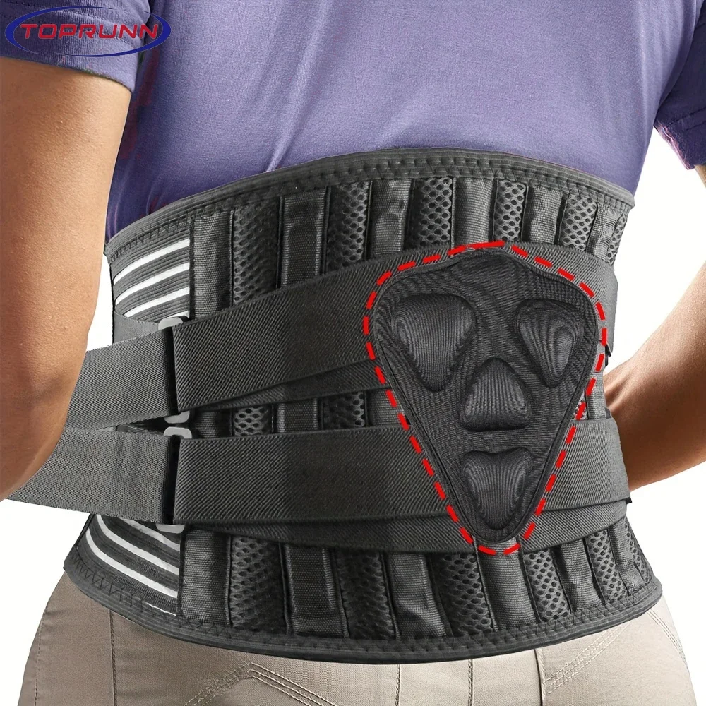 

Back Support Belt for Men Women - Breathable Waist Lumbar Support Lower Back Brace for Herniated Disc,Lower Back Pain Relief