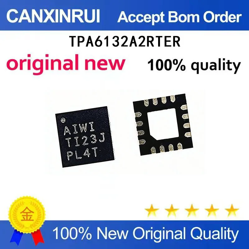 （5-100 pieces）TPA6132A2RTER QFN16 TPA6132A2R silk screen AIWI audio amplifier