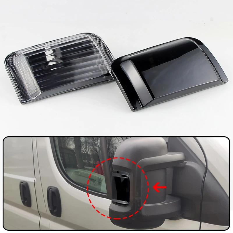 2PCS Only Shells Fender Side Puddle Light Cover No Bulbs For Peugeot Boxer Fiat Ducato Ram Promaster Citroen Jumper Relay 06-19