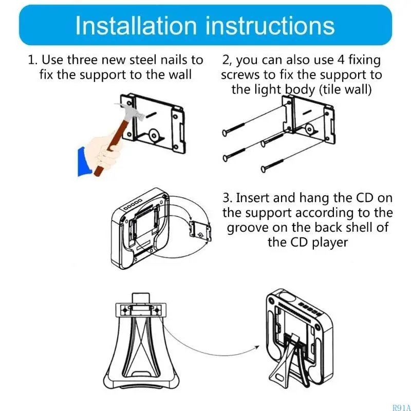R91A-CDS-Player mit Bluetooth-kompatiblen Konnektivitätslautsprechern tragbar für Auto- und Heimgebrauch enthält Remote-USB