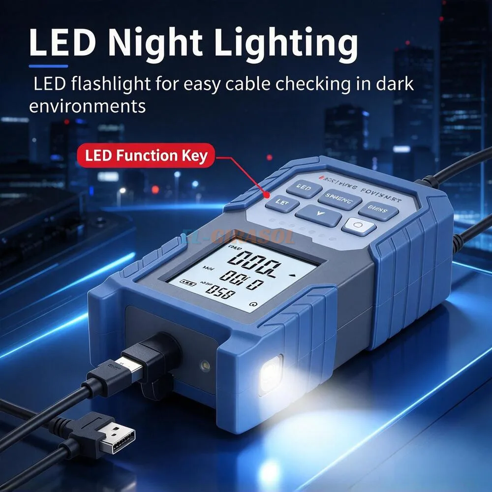 Mini Optical Power Meter Battery Powered Fiber Optic Attenuation Tester Neutral Fiber Inspection Detector