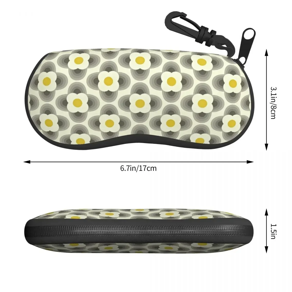 Custom Abstract Flowers Scandinavian Shell Glasses Case Fashion Geometric Orla Kiely Eyeglasses  Sunglasses Protector Box