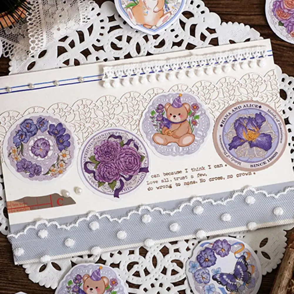 46Pcs Deco Stickers Adorable Wear Resistant Wide Application Scrapbooking Stickers