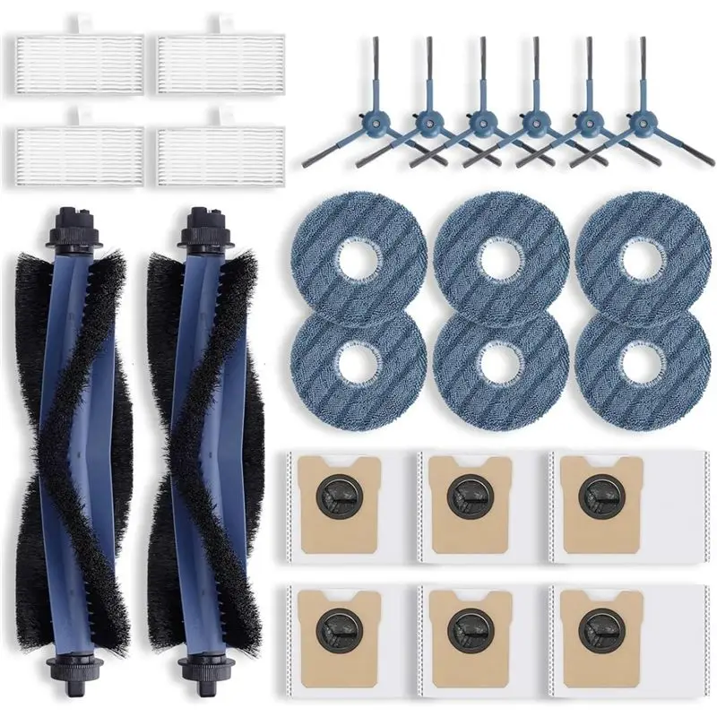 

A61I Replacement Parts Kit For Eufy Omni C20–Includes Roller Brushes , Hepa Filters , Side Brushes , Mop Pads & Dust Bags