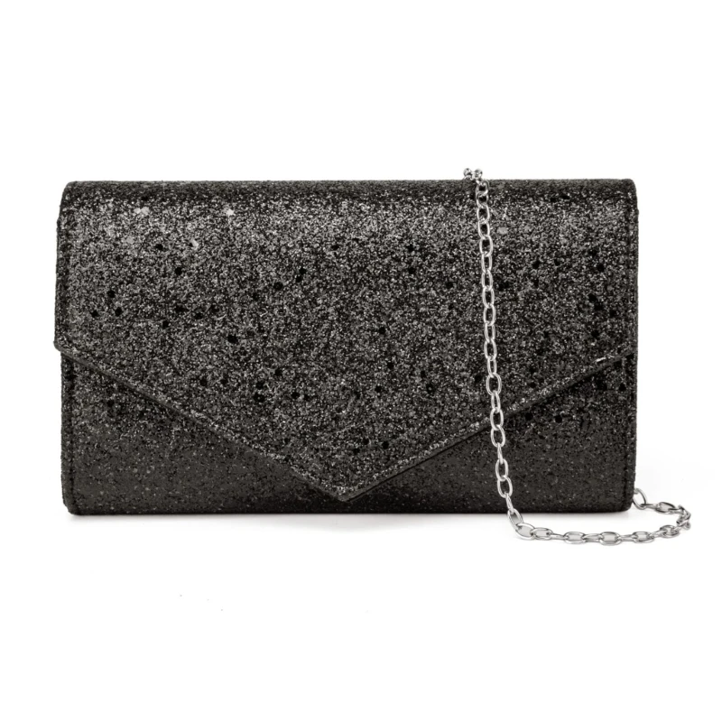 Stylish Glitter Handbag for Women Removable Chain Strap Wedding Party Evening Clutch Prom Banquet Purse