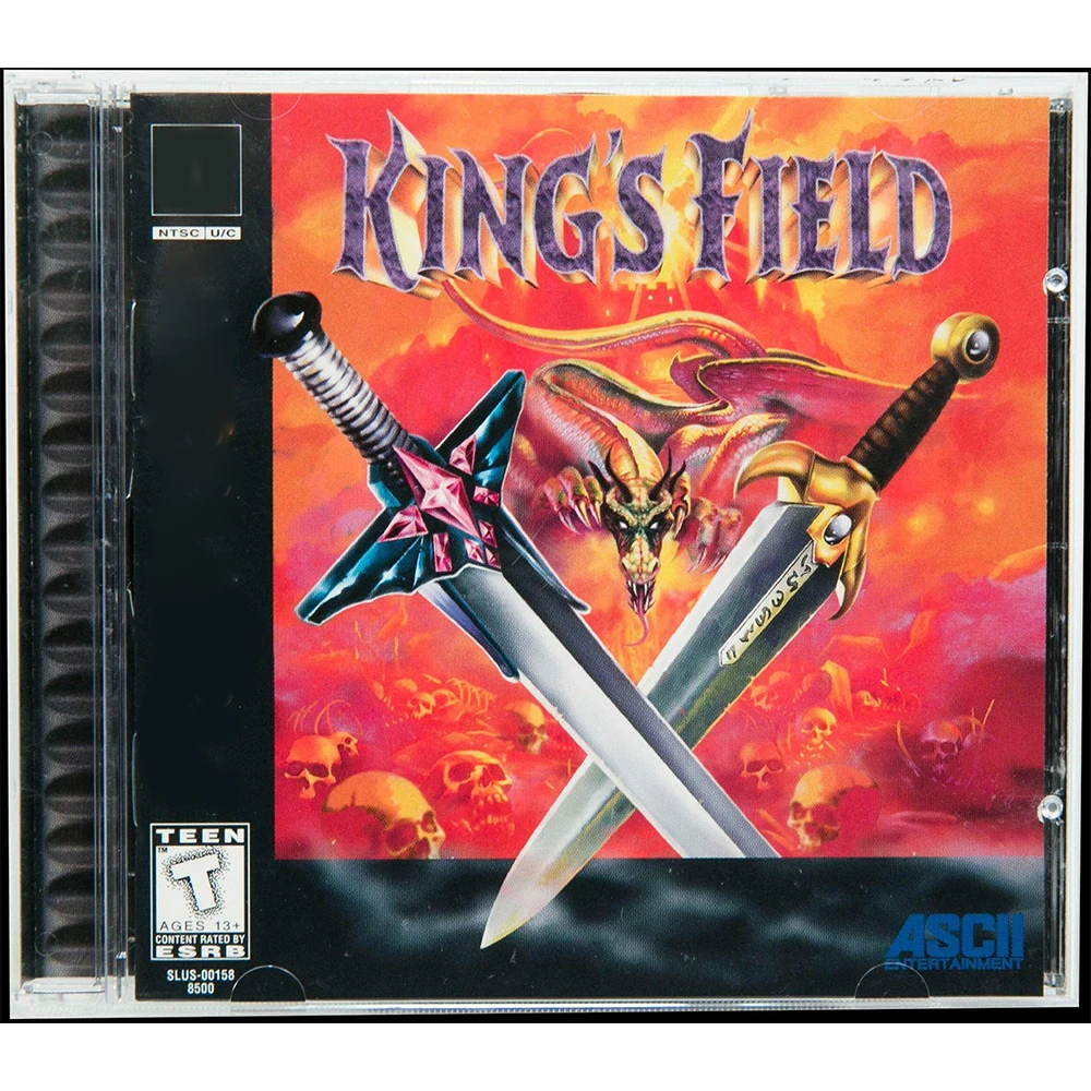 

PS1 king's field Copy Disc Game Black Bottom Unlock Console Station 1 Retro Optical Driver Video Game Part