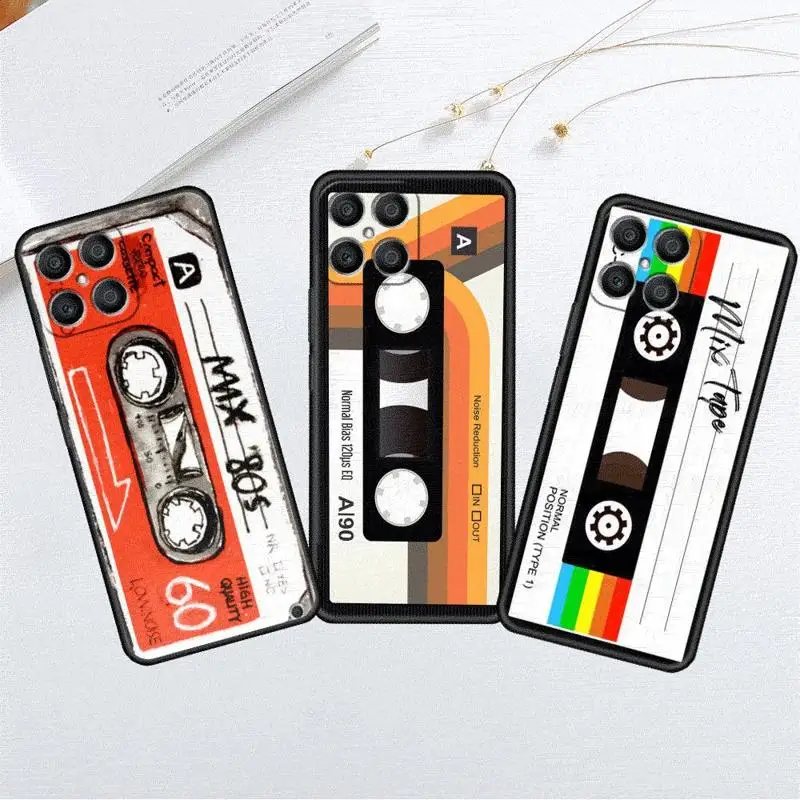 Mixtape Vintage Magnetic Tape Cassette Audio Case For Honor X8 X8a 90 X9a 8X 70 50 20 Magic5 Pro 9X P60 P50 Soft Phone Funda