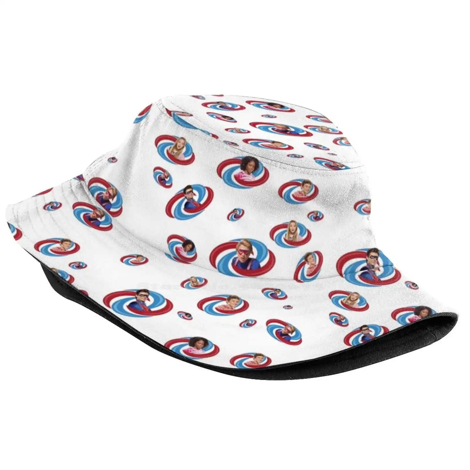 Henry Danger Characters Logo Sun Cap Fisherman Hat Bucket Hats Henry Danger Charlotte Piper Ray Jasper Captain Man Kid Danger