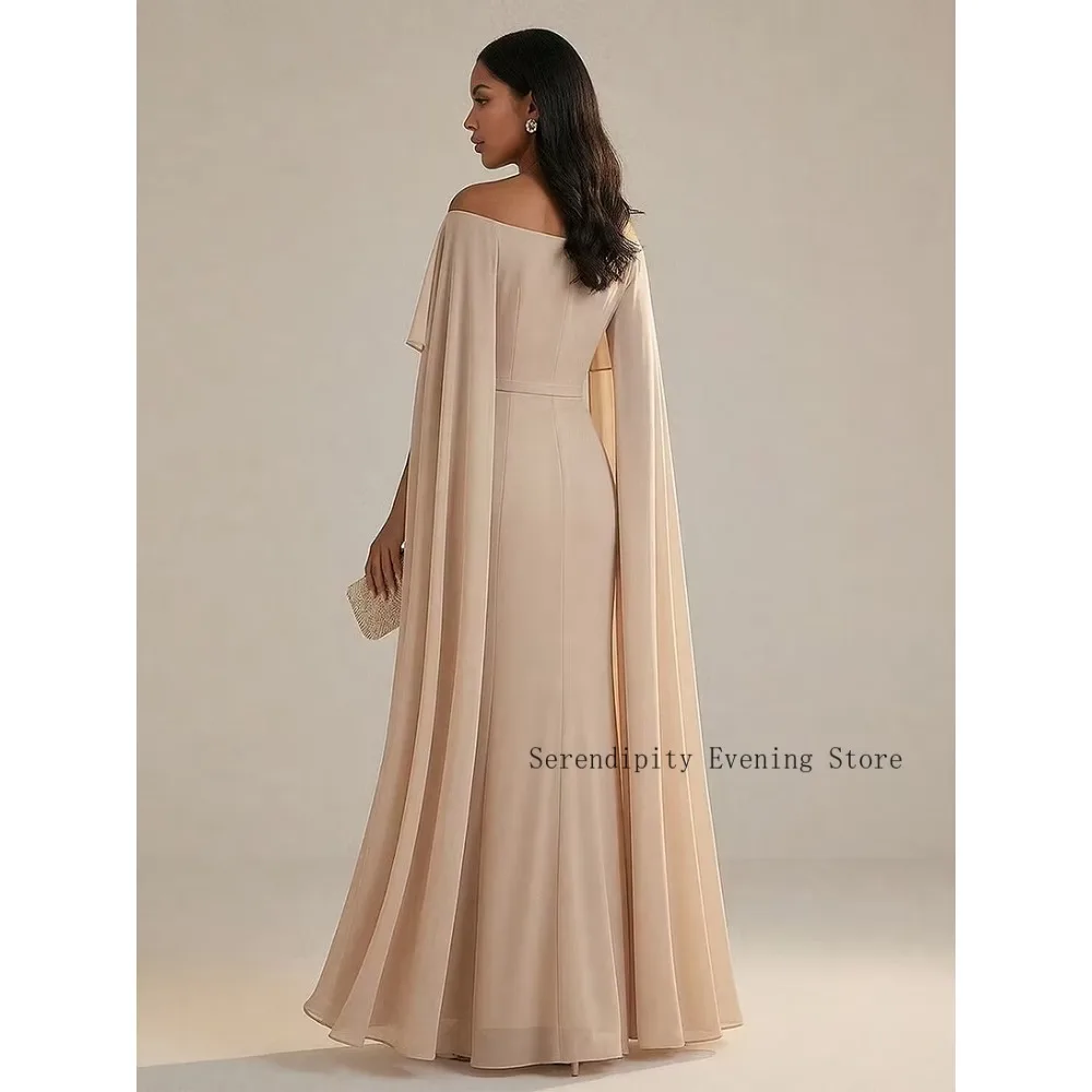 Customized Off Shoulder Mother of Birde Dresses 2026 Drape Women‘s Pleated Wedding Party Attire Gowns Elegant Evening Dress