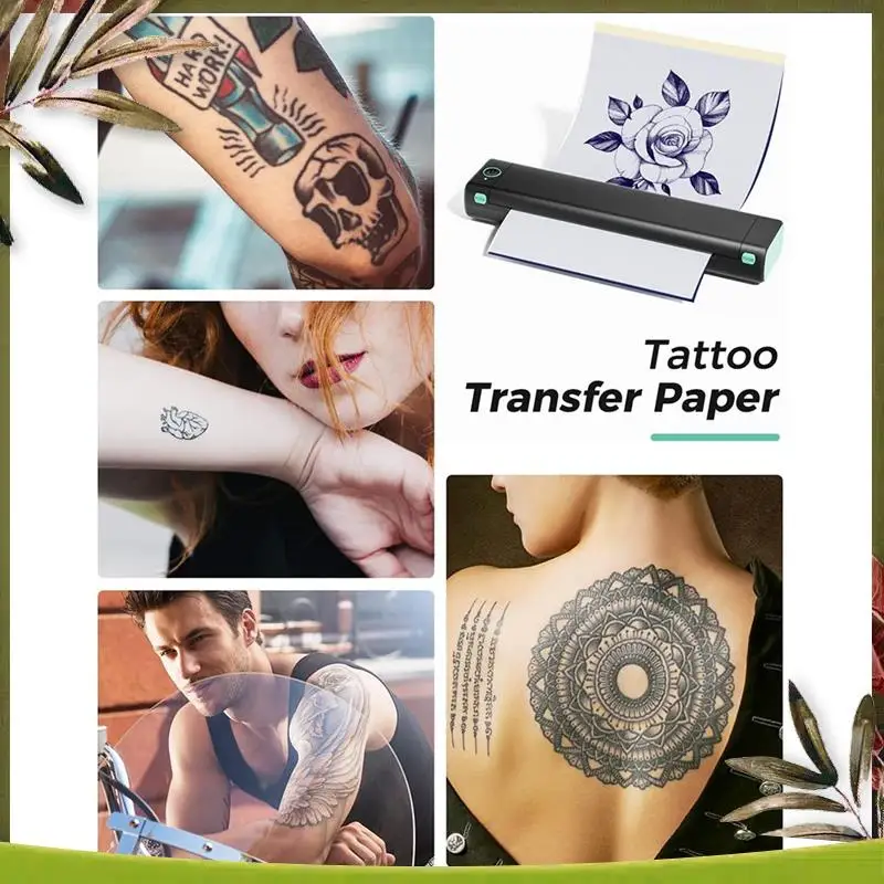 

New-Tattoo Transfer Paper, 50 Sheets Tattoo Stencil Paper For Tattooing, Compatible With M08F Printer, A4 Size