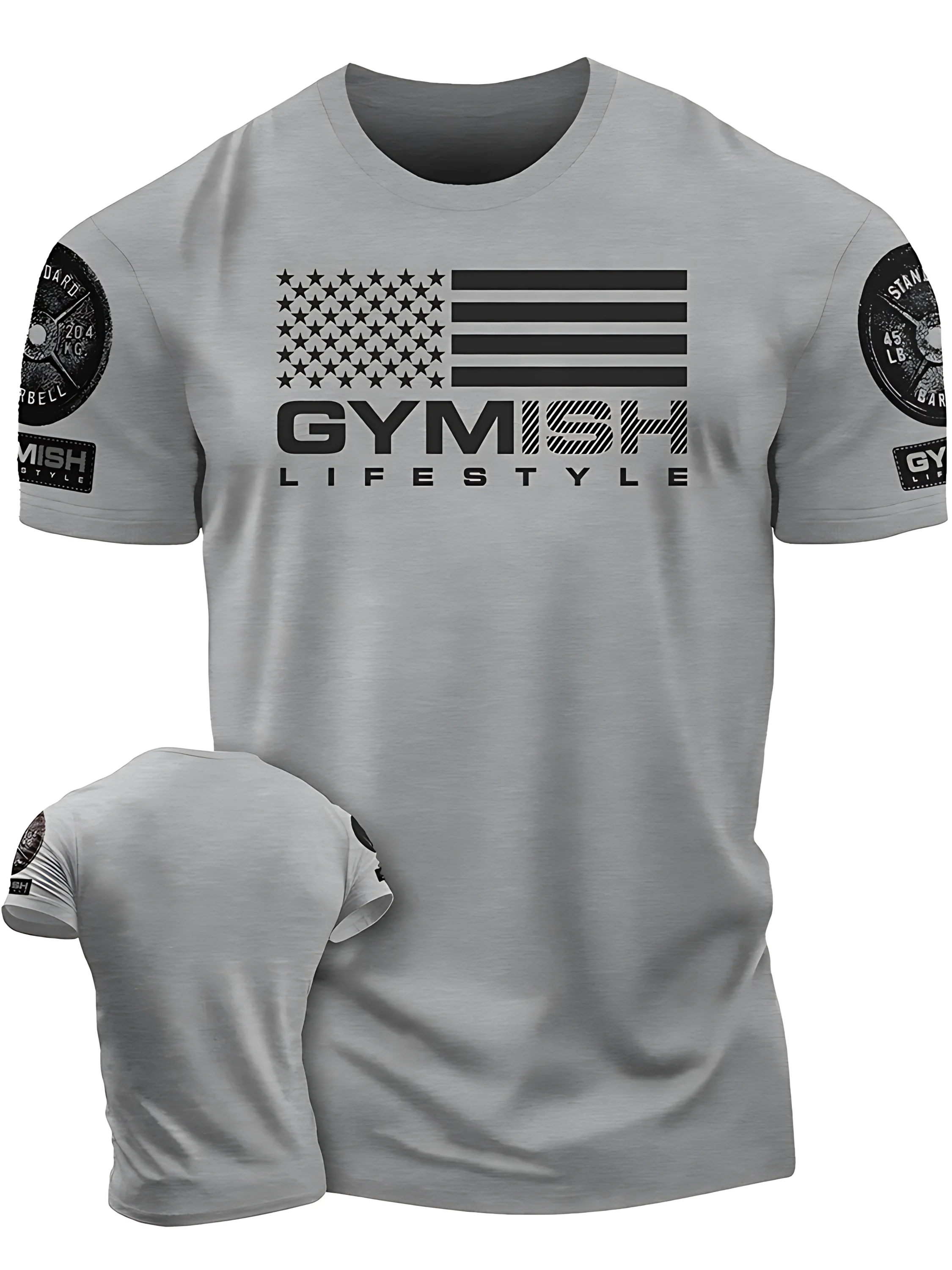 2026 Summer New Style Men's T-shirt with Letter Print Breathable Lightweight Comfortable and Casual Sports Men's T-shirt