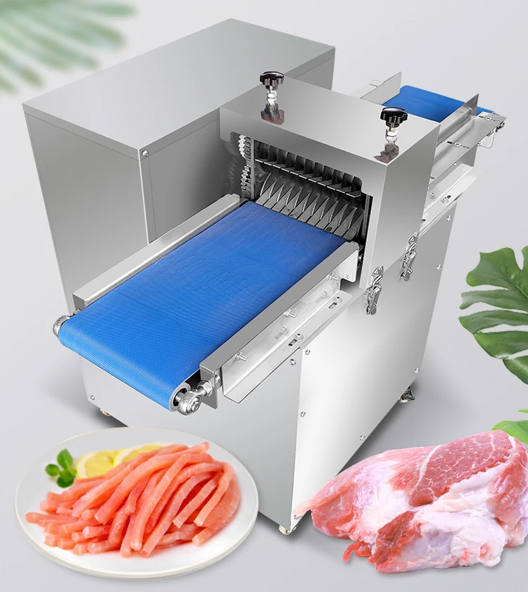 300-500KG/H  Automatic Commercial Meat Cutting Machine for Fresh Meat Shredding Slicing Steak Cutter