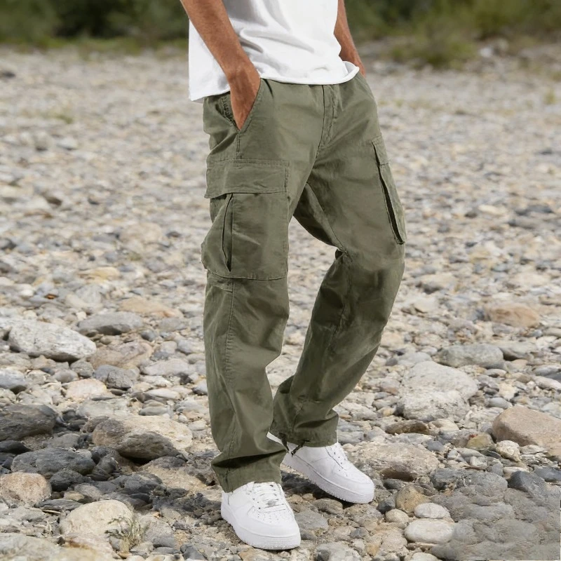 

Breathable Outdoor Work Pants Summer Men Multi Pocket Casual Pants Drawstring Trendy Pants Travel Camping Sports Pants