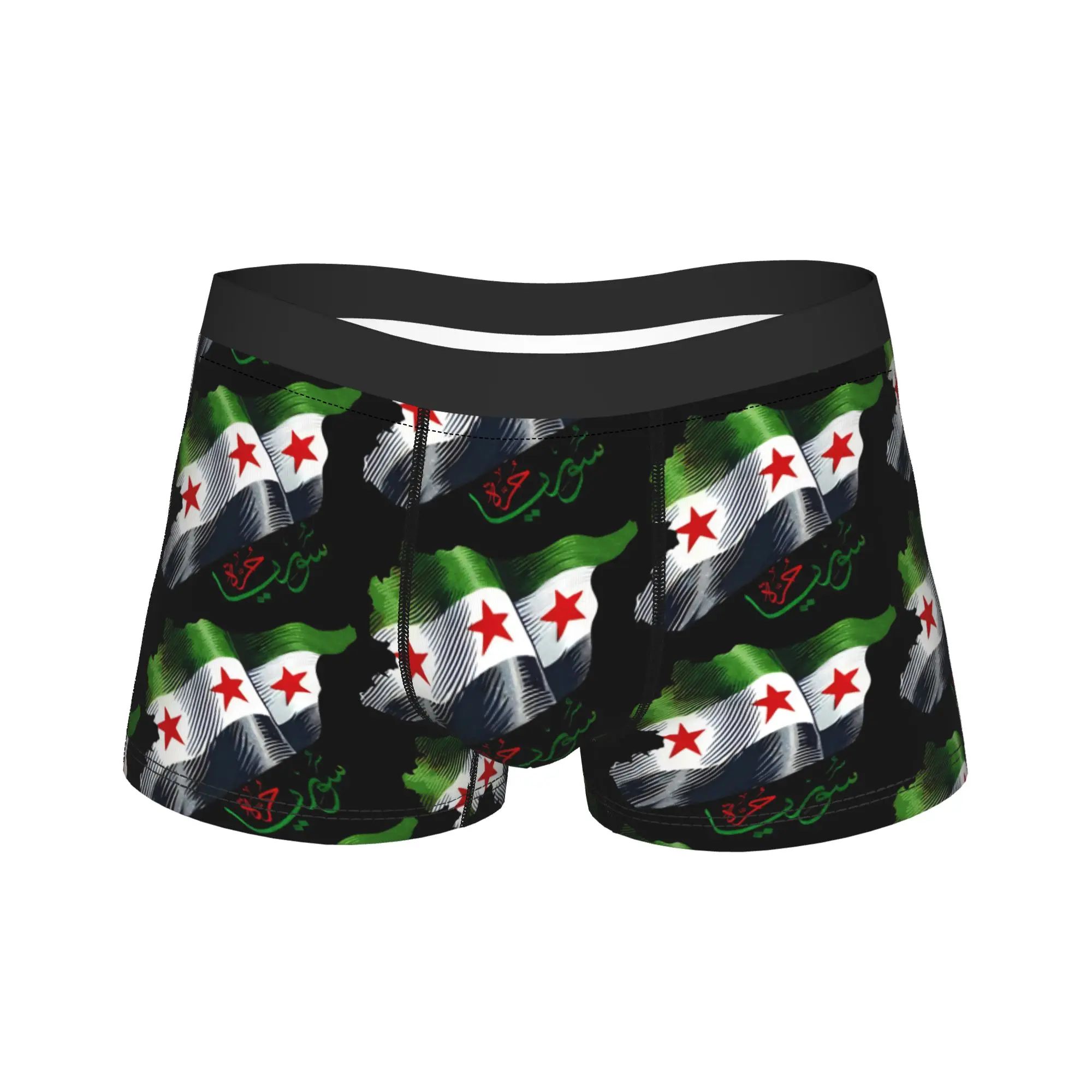 

Syria Flag Map Syrian Underwear Men's Underpants Custom DIY Breathable Trunk Quality Shorts Briefs Big Size