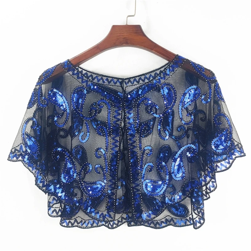 Sequins Shawl Cocktail Party Evening Dress for Girls Beadwork Accessories