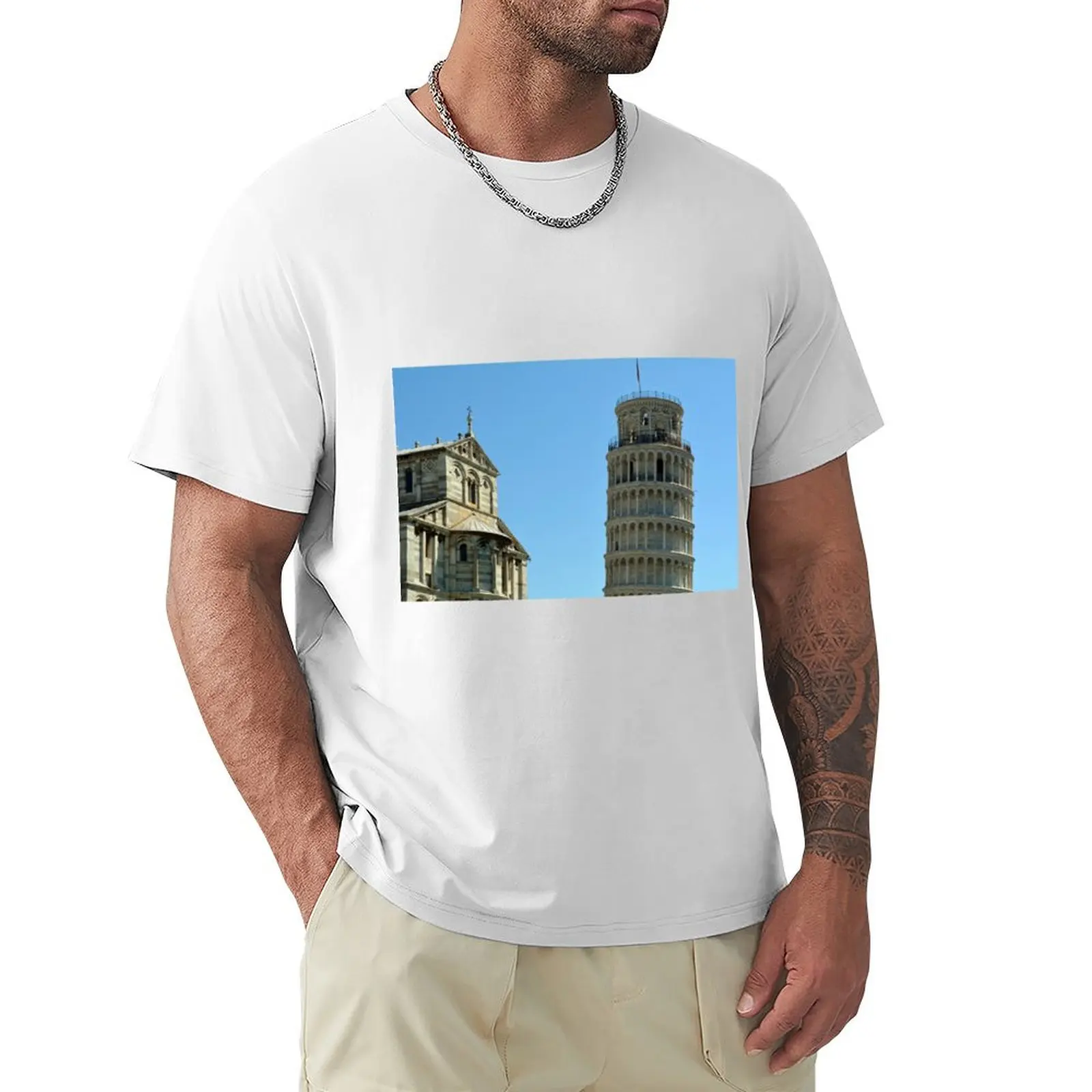 Monuments from Pisa, Italy. T-Shirt summer top tops summer tops boys whites designer t shirt men