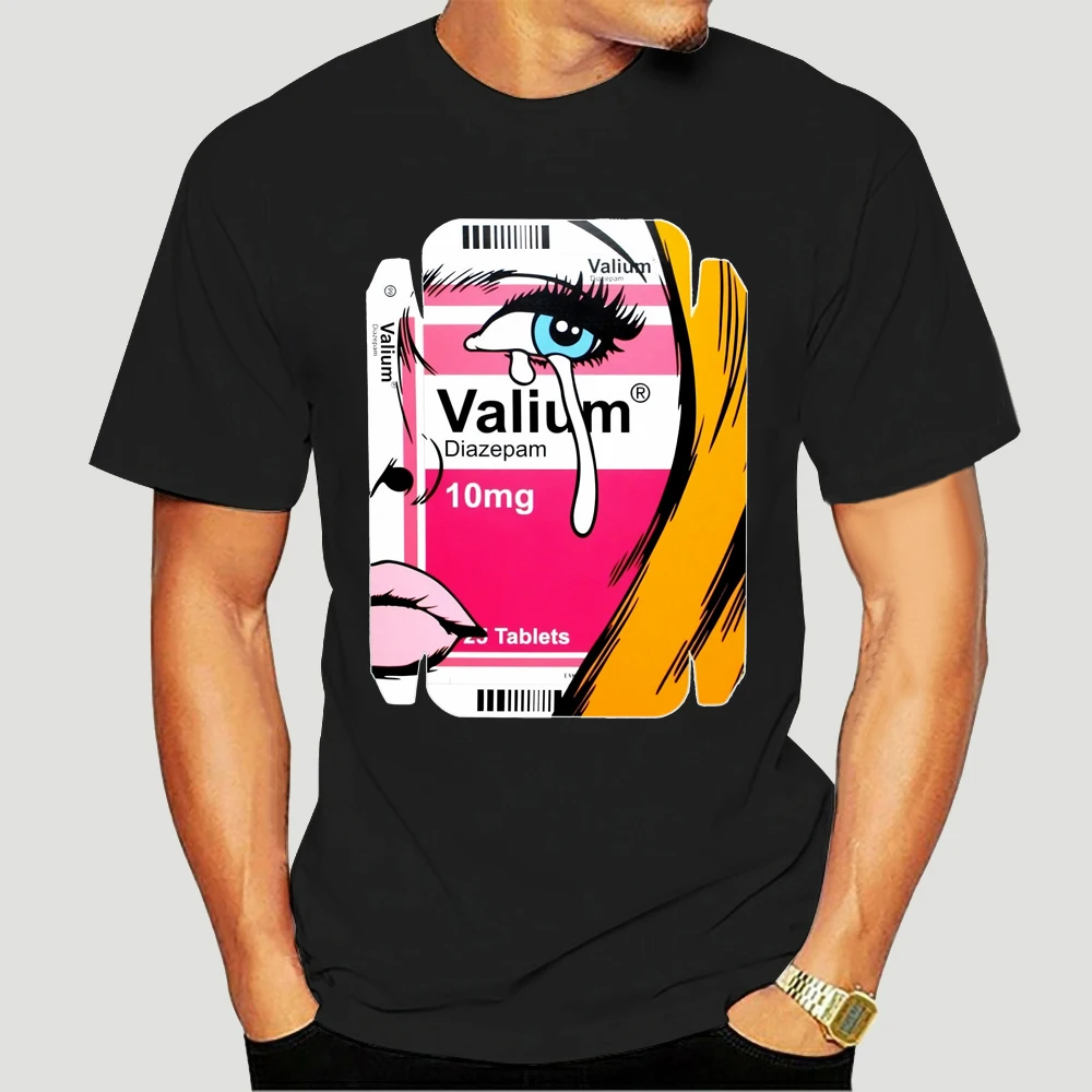 

Men Fashion Print Cotton T Shirt VALIUM HAPPY PILLS MDMA XANAX LSD TUMBLR GANJA DMT Men Funny T Shirt 2539X