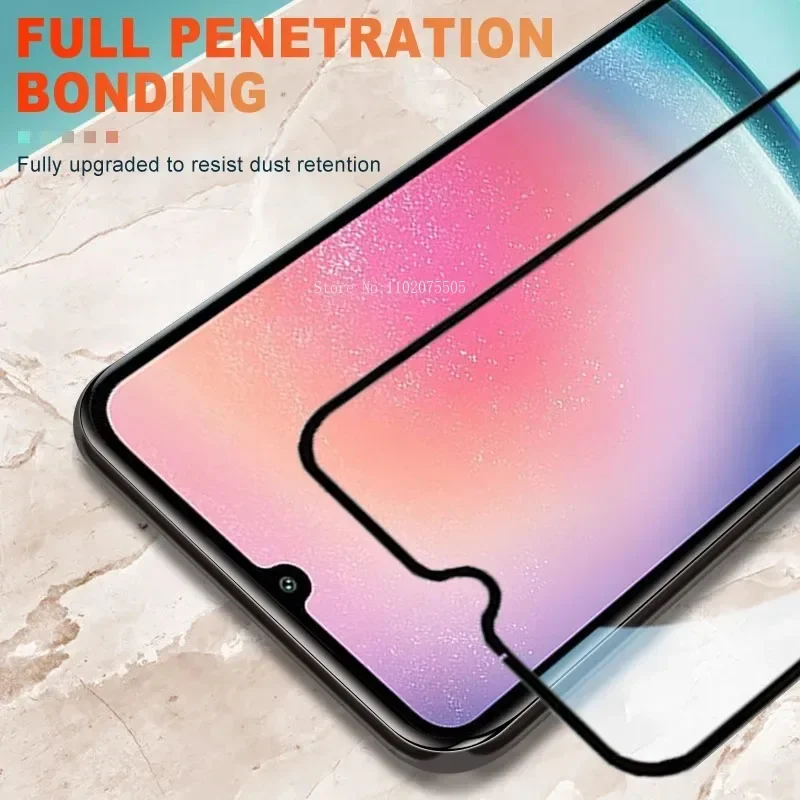 3pcs Full Safety Glass Film for Samsung Galaxy A15 A14 A13 A05 A04 A71 Tempered Glass for Samsung A55 A54 A53 A35 A34 A25 A24