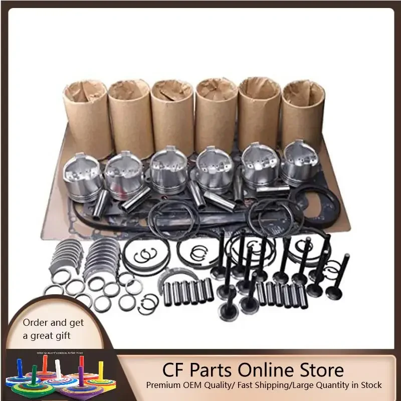 

6UZ1 Overhaul Rebuild Kit With Piston Rings Head Gasket Set For Diesel Engines