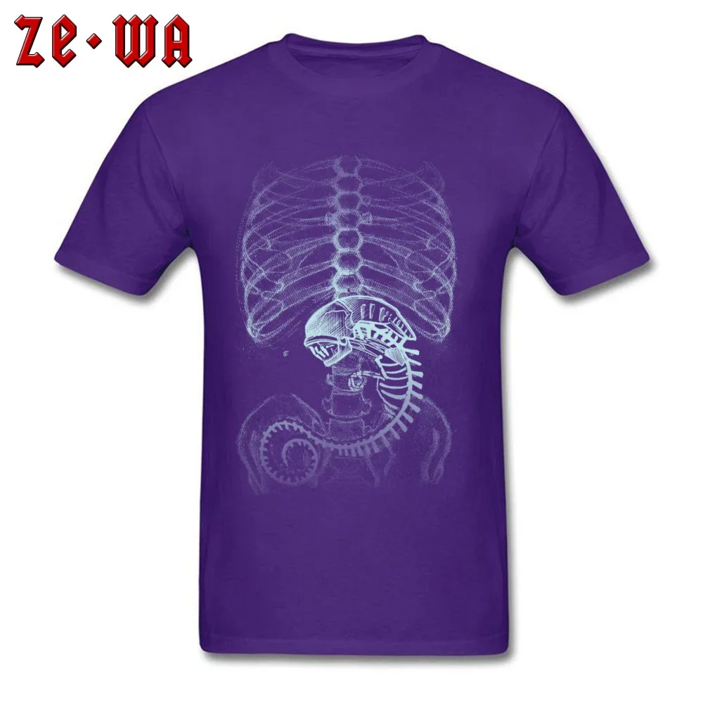 Creepy Alien Clothes Men T-Shirt Plus Size Men's T Shirt Male TShirts Camiseta Tshirt 3XL XS Tee Shirt Homme Summer Funky X-ray