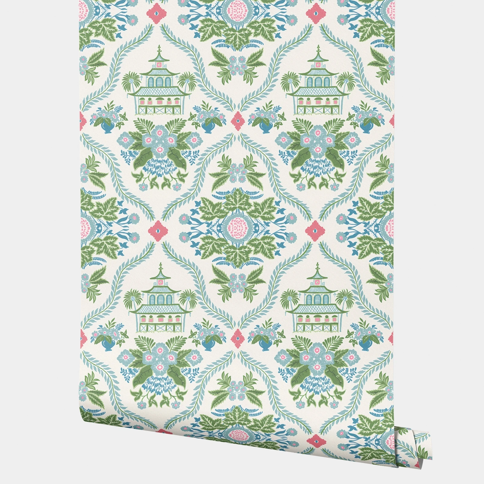 

Очаровательные обои в традиционном стиле, изысканные наклейки на стену в восточном стиле с мотивами пагоды, дверные обои, 50 см * 300 см